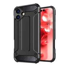 OEM Defender szilikon telefonvédő (ütésállóság. légpárnás sarok. fémhatás) FEKETE tok és táska