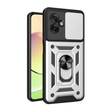 OEM Defender szilikon telefonvédő (ütésállóság. tartógyűrű. kameravédő) EZÜST tok és táska