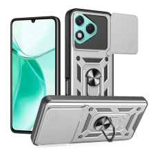 OEM Defender szilikon telefonvédő (ütésállóság. tartógyűrű. kameravédő) EZÜST tok és táska