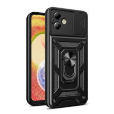 OEM Defender szilikon telefonvédő (ütésállóság. tartógyűrű. kameravédő) FEKETE tok és táska