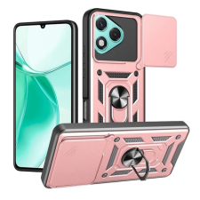 OEM Defender szilikon telefonvédő (ütésállóság. tartógyűrű. kameravédő) ROZÉARANY tok és táska