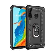 OEM Defender szilikon telefonvédő (ütésállóság. tartógyűrű. mágneses) FEKETE tok és táska