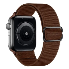 OEM Dew Apple Watch csatos fonott szövet szíj 38/40/41mm barna okosóra kellék