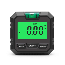 OEM Digitális Szögmérő, LCD kijelző, háttérvilágítás, mágneses dőlésmérő, vízszintmérő, fekete mérőműszer