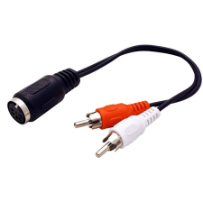 OEM DIN5pin(F) from 2x cinch, 20cm kábel és adapter