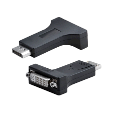 OEM Displayport -> DVI átalakitó adapter,fekete kábel és adapter
