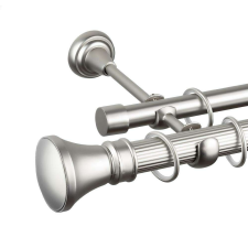 OEM Dupla galériás cakkos rúd Kolosos 25/19 - CROM MAT - 360 cm karnis, függönyrúd