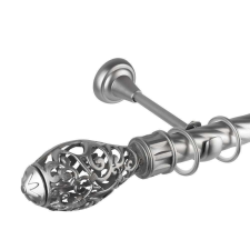 OEM Egyszerű galéria csavart rúd Toledo 25/19, fém, ezüst - 400 cm karnis, függönyrúd