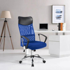 OEM Ergonomikus irodai szék magasított háttámlával kék forgószék