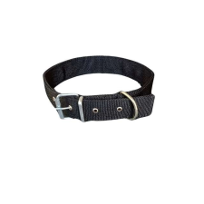 OEM Fekete textil nyakörv, 4 cm, kutyák számára nyakörv, póráz, hám kutyáknak