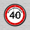 OEM Fiatalító sebességkorlátozós falióra 40. születésnapra