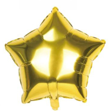 OEM Fólia lufi – Csillag alakú – arany színű – 45cm party kellék