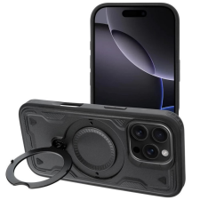 OEM Frost Armor tok kitámasztó gyűrűvel Apple iPhone 17 fekete tok és táska