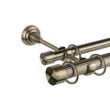 OEM Galéria dupla rúd gumírozott rúdvégdugó 25/19, antik arany - 400 cm karnis, függönyrúd