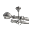 OEM Galéria dupla rúd mennyezeti rögzítéssel Pluton 25/19 - fém, ezüst - 320 cm