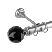 OEM Galéria egyszerű rúd Cristal noir 25/19, fém, ezüst - 400 cm karnis, függönyrúd