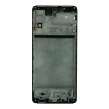 OEM GH82-24168A Samsung Galaxy M51 fekete OEM LCD kijelző érintővel kerettel előlap mobiltelefon, tablet alkatrész