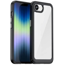 OEM Gigapack akril + szilikon tok Apple iPhone 16e fekete-átlátszó tok és táska