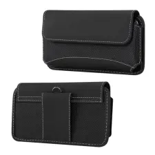 OEM GIGAPACK tok fekvő, bőr hatású univerzális, 5.5" méret, FEKETE tok és táska