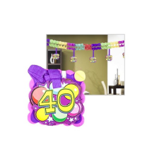 OEM Girland 400x12x12 cm 40. születésnap (FA10004-40) party kellék