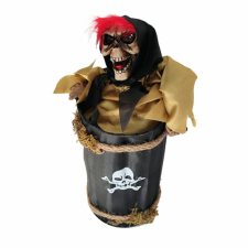 OEM Halloween-i dekor, dobozból előbújó csontváz ijesztő hangokkal jelmez