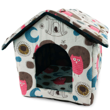 OEM Házikó Kutyáknak és Macskák 37x35x41cm Mintás v3 szállítóbox, fekhely kutyáknak