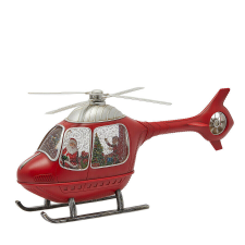 OEM Helikopter zenélő, világító 23x47x10cm karácsonyi dekoráció