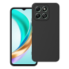 OEM Honor X6b szilikon tok, hátlaptok, telefon tok, velúr belsővel, matt, fekete, Silicon