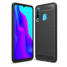 OEM Huawei P30 Lite szilikon tok, hátlaptok, telefon tok, karbon mintás, fekete tok és táska