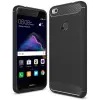OEM Huawei P8 Lite 2017 P9 Lite 2017 szilikon tok, hátlaptok, telefon tok, karbon mintás, fekete