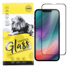OEM iPhone 13 / 13 Pro / 14 üvegfólia, tempered glass, előlapi, 9D, edzett, hajlított, fekete kerettel