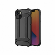 OEM iPhone 14 Plus hátlap tok, telefon tok, ütésálló, fekete, Defender II tok és táska