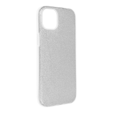 OEM iPhone 14 szilikon tok, hátlaptok, védőtok, telefon tok, csillámos, ezüst, Glitter tok és táska