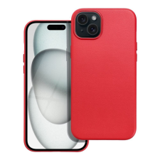 OEM iPhone 15 Plus hátlaptok, telefon tok, műbőr, MagSafe kompatibilis, piros, Leather Mag Cover tok és táska
