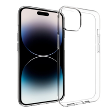 OEM iPhone 15 szilikon tok, hátlaptok, telefon tok, vékony, átlátszó, 1mm tok és táska