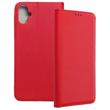 OEM iPhone 16 Plus könyvtok, fliptok, telefon tok, szilikon keretes, mágneszáras, piros tok és táska