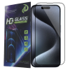 OEM iPhone 16 Plus üvegfólia, tempered glass, előlapi, 9D, edzett, hajlított, fekete kerettel