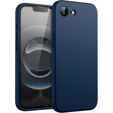 OEM iPhone 16e szilikon tok, hátlaptok, telefon tok, matt, sötétkék tok és táska