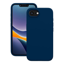 OEM iPhone 16e szilikon tok, hátlaptok, telefon tok, velúr belsővel, matt, kék, Silicone tok és táska