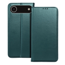 OEM iPhone 17 Air telefontok - Smart Magnetic zöld szilikon keretes mágneses könyvtok tok és táska