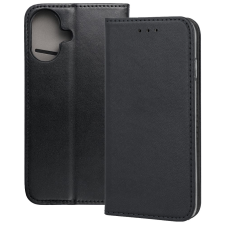 OEM iPhone 17 könyvtok, fliptok, telefon tok, bankkártyatartós, mágneszáras, fekete, Smart Magneto tok és táska
