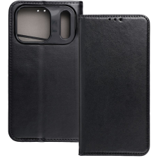 OEM iPhone 17 Pro könyvtok, fliptok, telefon tok, bankkártyatartós, mágneszáras, fekete, Smart Magneto tok és táska