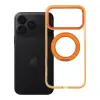 OEM iPhone 18 Pro Max / 17 Pro Max MagSafe kompatibilis tok gyűrűs kitámasztóval és kameravédő kerettel narancssárga