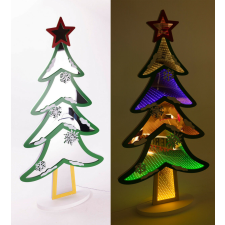 OEM Karácsonyfa Led-es színes 40x82cm karácsonyi dekoráció