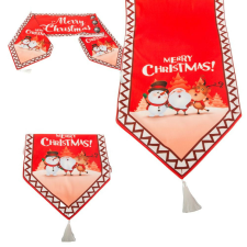 OEM Karácsonyi asztali futó Szenteste hóember 205x35cm party kellék