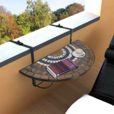 OEM Lehajtható balkon asztal- barna kerti bútor