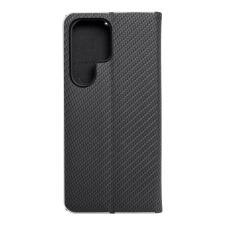 OEM LUNA Book Carbon SAMSUNG Samsung Galaxy S23 Ultra fekete tok és táska