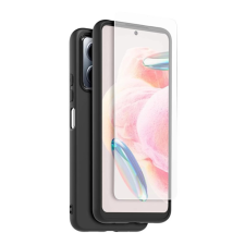 OEM MADE FOR XIAOMI szilikon telefonvédő (ultravékony. matt + képernyővédő üveg) FEKETE tok és táska