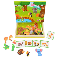 OEM Mágneses puzzle - erdei állatok puzzle, kirakós