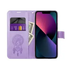 OEM MEZZO könyvtok SAMSUNG A15 álomfogó lila tok és táska